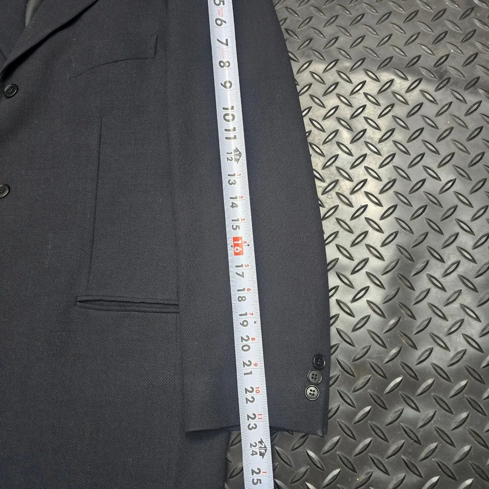 Pal Zileri Pull Mens 44R Blazer IT 54 Wool Blend 3 Button Sport Coat Black Italy